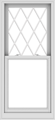 WDMA 28x61 (27.5 x 60.5 inch)  Aluminum Single Double Hung Window with Diamond Grids