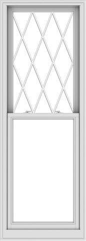 WDMA 28x78 (27.5 x 77.5 inch)  Aluminum Single Double Hung Window with Diamond Grids