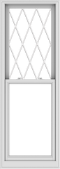 WDMA 28x78 (27.5 x 77.5 inch)  Aluminum Single Double Hung Window with Diamond Grids