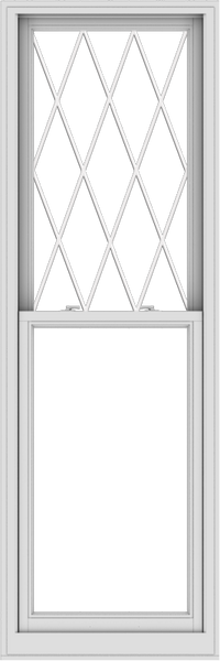 WDMA 28x84 (27.5 x 83.5 inch)  Aluminum Single Double Hung Window with Diamond Grids