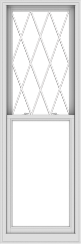 WDMA 28x84 (27.5 x 83.5 inch)  Aluminum Single Double Hung Window with Diamond Grids