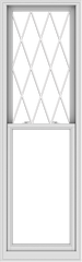 WDMA 28x90 (27.5 x 89.5 inch)  Aluminum Single Double Hung Window with Diamond Grids