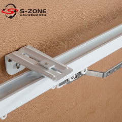 2m Aluminum alloy Bendable double curtain track with motorized system on China WDMA