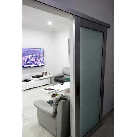 3 Tracks Single Glass Aluminum Frame Door Patio Doors Sliding For Office Doors Interior on China WDMA
