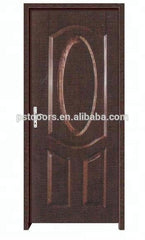 3 panel PVC laminated steel door with wooden edge on China WDMA