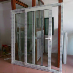 3-track Two Panels PVC Patio Sliding Doors, Kitchen Panel Track Sliding door, UPVC glass sliding patio doors on China WDMA