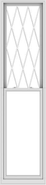 WDMA 30x120 (29.5 x 119.5 inch)  Aluminum Single Double Hung Window with Diamond Grids