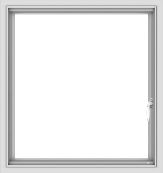 WDMA 30x32 (29.5 x 31.5 inch) Vinyl uPVC White Push out Casement Window without Grids Interior