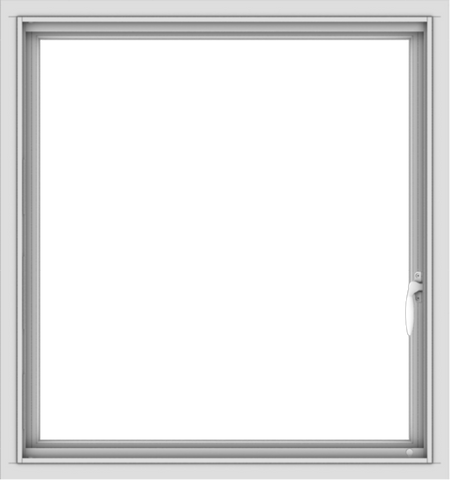 WDMA 30x32 (29.5 x 31.5 inch) Vinyl uPVC White Push out Casement Window without Grids Interior