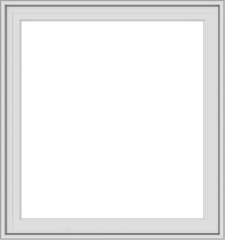 WDMA 30x32 (29.5 x 31.5 inch) White Vinyl uPVC Crank out Casement Window without Grids Exterior