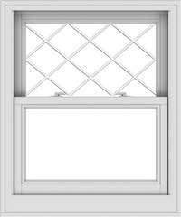 WDMA 30x36 (29.5 x 35.5 inch)  Aluminum Single Double Hung Window with Diamond Grids