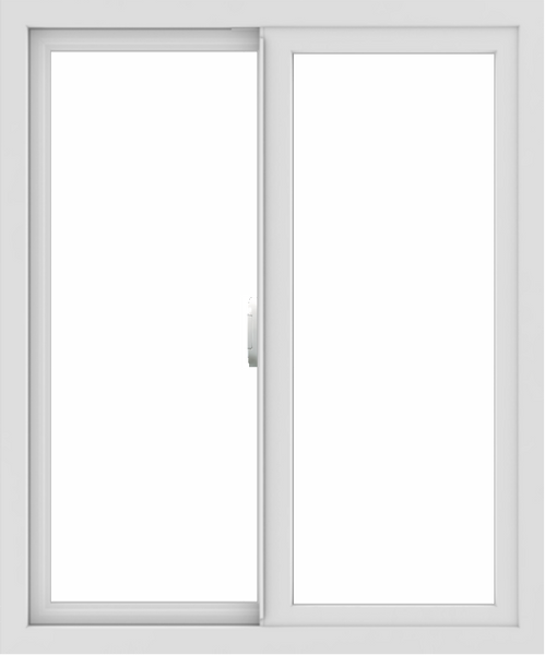 WDMA 30x36 (29.5 x 35.5 inch) Vinyl uPVC White Slide Window without Grids Interior