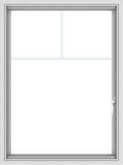 WDMA 30x40 (29.5 x 39.5 inch) Vinyl uPVC White Push out Casement Window with Fractional Grilles