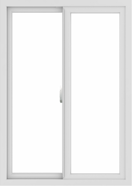 WDMA 30x42 (29.5 x 41.5 inch) Vinyl uPVC White Slide Window without Grids Interior