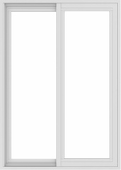 WDMA 30x42 (29.5 x 41.5 inch) Vinyl uPVC White Slide Window without Grids Exterior