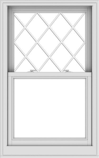 WDMA 30x48 (29.5 x 47.5 inch)  Aluminum Single Double Hung Window with Diamond Grids
