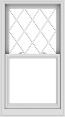 WDMA 30x54 (29.5 x 53.5 inch)  Aluminum Single Double Hung Window with Diamond Grids