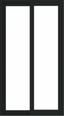 WDMA 30x54 (29.5 x 53.5 inch) Vinyl uPVC Black Slide Window without Grids Exterior