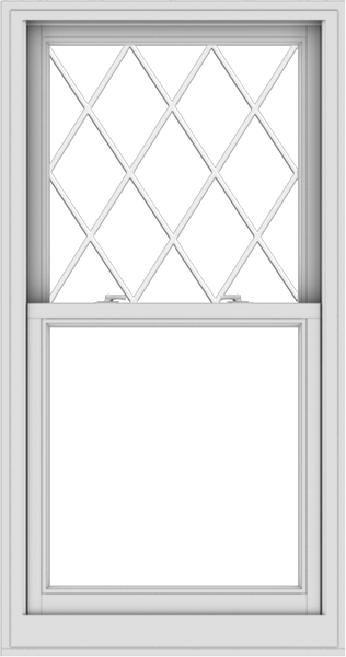 WDMA 30x57 (29.5 x 56.5 inch)  Aluminum Single Double Hung Window with Diamond Grids