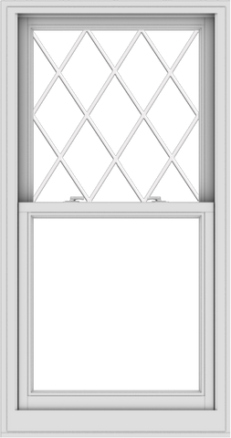 WDMA 30x57 (29.5 x 56.5 inch)  Aluminum Single Double Hung Window with Diamond Grids