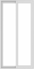 WDMA 30x60 (29.5 x 59.5 inch) Vinyl uPVC White Slide Window without Grids Exterior