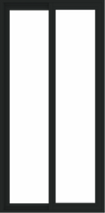 WDMA 30x60 (29.5 x 59.5 inch) Vinyl uPVC Black Slide Window without Grids Exterior