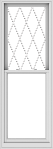 WDMA 30x84 (29.5 x 83.5 inch)  Aluminum Single Double Hung Window with Diamond Grids