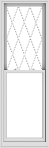 WDMA 30x90 (29.5 x 89.5 inch)  Aluminum Single Double Hung Window with Diamond Grids
