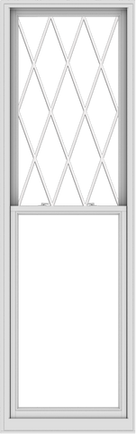 WDMA 32x102 (31.5 x 101.5 inch)  Aluminum Single Double Hung Window with Diamond Grids