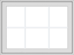 WDMA 32x24 (31.5 x 23.5 inch) White Vinyl UPVC Crank out Casement Window with Colonial Grids Exterior