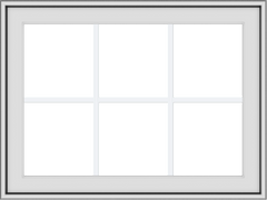 WDMA 32x24 (31.5 x 23.5 inch) White uPVC Vinyl Push out Awning Window with Colonial Grids Exterior