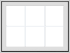 WDMA 32x24 (31.5 x 23.5 inch) White uPVC Vinyl Push out Casement Window with Colonial Grids Exterior
