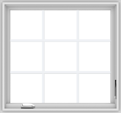 WDMA 32x30 (31.5 x 29.5 inch) White Vinyl UPVC Crank out Casement Window without Grids