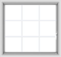 WDMA 32x30 (31.5 x 29.5 inch) White uPVC Vinyl Push out Casement Window without Grids