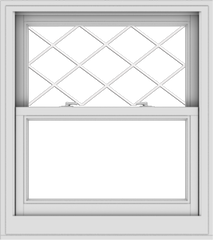 WDMA 32x36 (31.5 x 35.5 inch)  Aluminum Single Double Hung Window with Diamond Grids