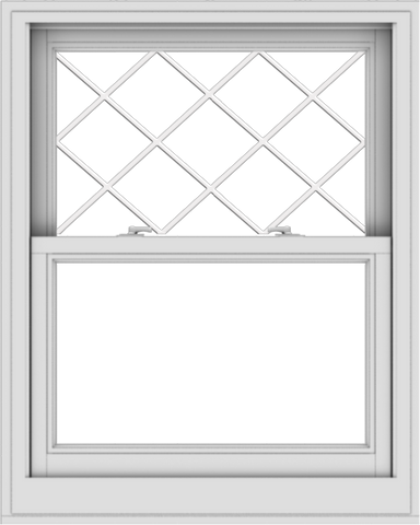 WDMA 32x40 (31.5 x 39.5 inch)  Aluminum Single Double Hung Window with Diamond Grids