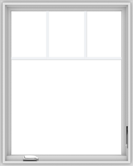WDMA 32x40 (31.5 x 39.5 inch) White Vinyl UPVC Crank out Casement Window with Fractional Grilles