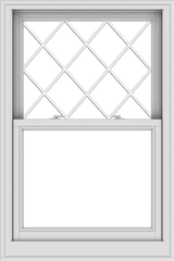WDMA 32x48 (31.5 x 47.5 inch)  Aluminum Single Double Hung Window with Diamond Grids