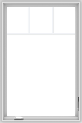 WDMA 32x48 (31.5 x 47.5 inch) White Vinyl UPVC Crank out Casement Window with Fractional Grilles