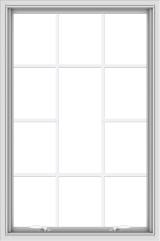 WDMA 32x48 (31.5 x 47.5 inch) White uPVC Vinyl Push out Awning Window without Grids with Victorian Grills