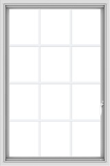 WDMA 32x48 (31.5 x 47.5 inch) White uPVC Vinyl Push out Casement Window without Grids