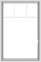 WDMA 32x48 (31.5 x 47.5 inch) White uPVC Vinyl Push out Casement Window with Fractional Grilles