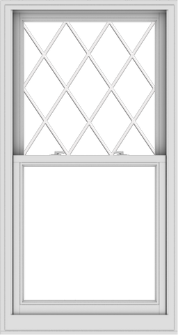 WDMA 32x60 (31.5 x 59.5 inch)  Aluminum Single Double Hung Window with Diamond Grids