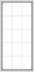 WDMA 32x66 (31.5 x 65.5 inch) White uPVC Vinyl Push out Casement Window without Grids