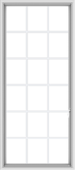 WDMA 32x72 (31.5 x 71.5 inch) White uPVC Vinyl Push out Casement Window without Grids