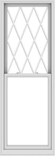 WDMA 32x90 (31.5 x 89.5 inch)  Aluminum Single Double Hung Window with Diamond Grids