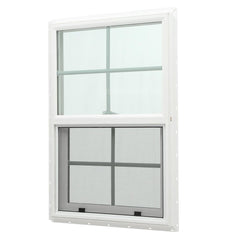 36x24 35.5x23.5 White Vinyl Sliding Window With Colonial Grids Grilles