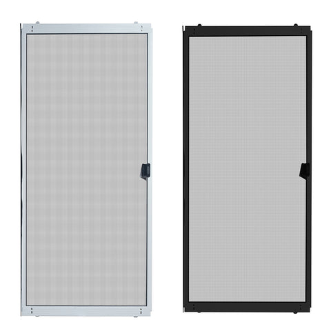 36 in. x 80 in. Adjustable Fit White Metal Sliding Patio Screen Door on China WDMA