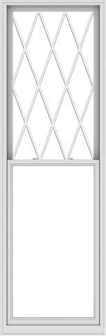 WDMA 36x114 (35.5 x 113.5 inch)  Aluminum Single Double Hung Window with Diamond Grids
