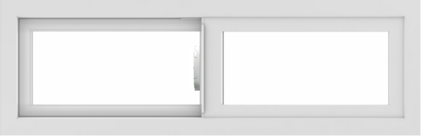 WDMA 36x12 (35.5 x 11.5 inch) Vinyl uPVC White Slide Window without Grids Interior